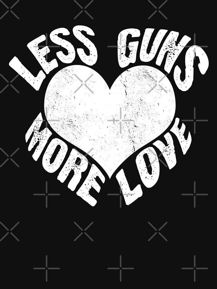 Less Guns More Love Retro Vintage Distressed Design by JakeRhodes