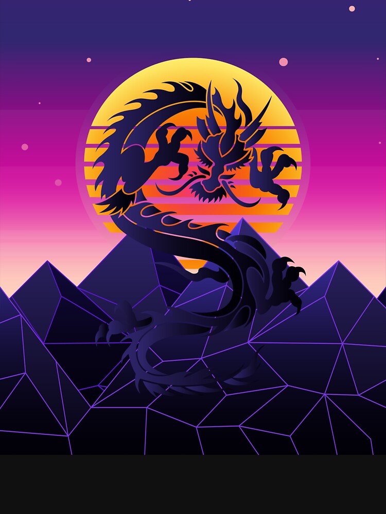 RETRO SUNSET DRAGON by yusufstry