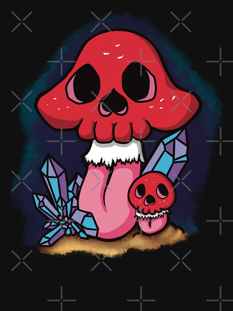 Skullcap Mushie and Mommy by PotatoBrainArts