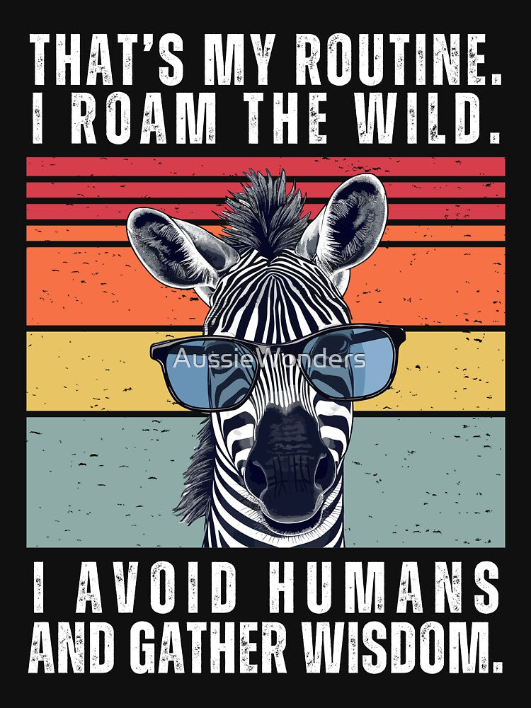 Zebra Retro Sunset | Zebra Vintage Retro Sunset | Retro Sunset Zebra by AussieWonders