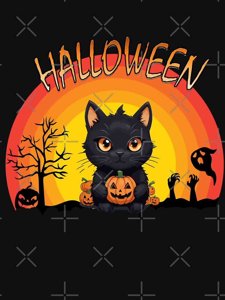 Black Halloween Cat Classic gift by Creammy1991