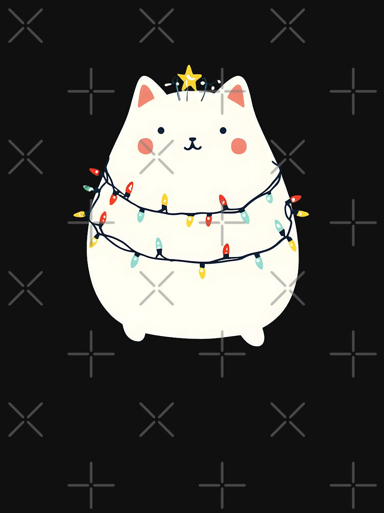 Cute Christmas Tree Cat by CoolMantras