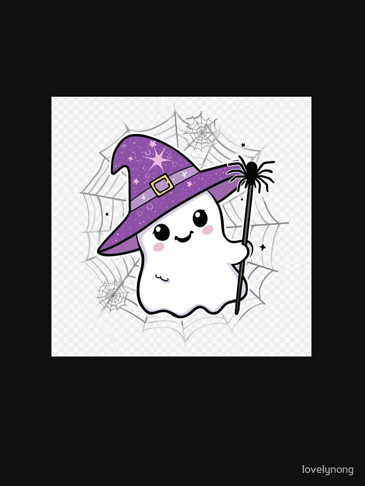 Cute Kawaii ghost and spider Halloween by lovelynong