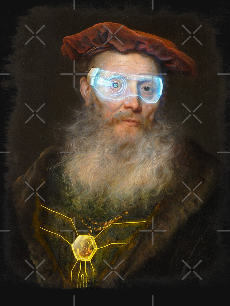 The Guard with Protection Amulet | Metaverse goggles | Pendant Necklace Talisman | Dark Academia | Gift Idea for Gamers, Sci fi and Fantasy Lovers by Any Color Designs