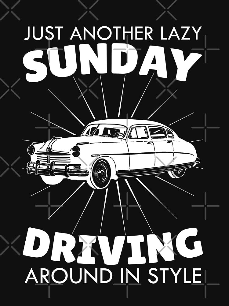 Sunday Driving Retro Vintage Distressed Design by JakeRhodes