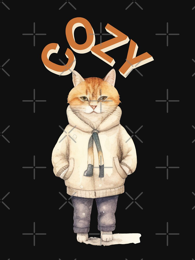 COZY sweaterweather, fall, autumn,  2023. 2424, cozy, christmas, halloween,  vibes, cold, snow,  season, cat by YellowishStore