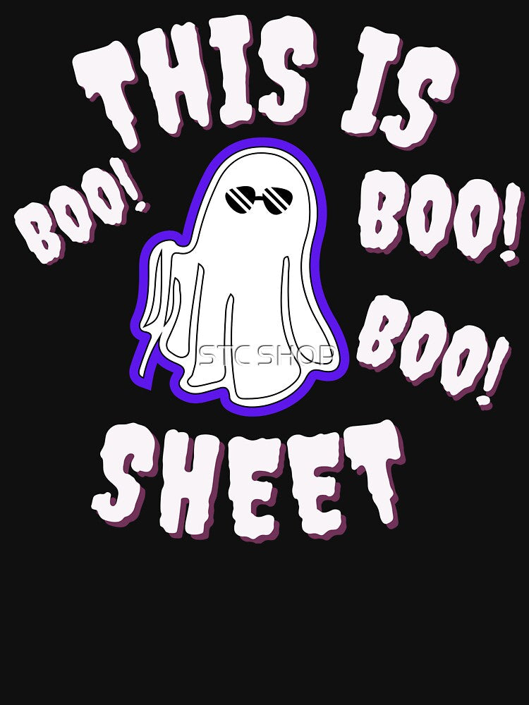 Funny Ghost Halloween, THIS IS BOO SHEET, THIS IS SOME BOO SHEET, Halloween Cute Ghost (Purple) by STC SHOP
