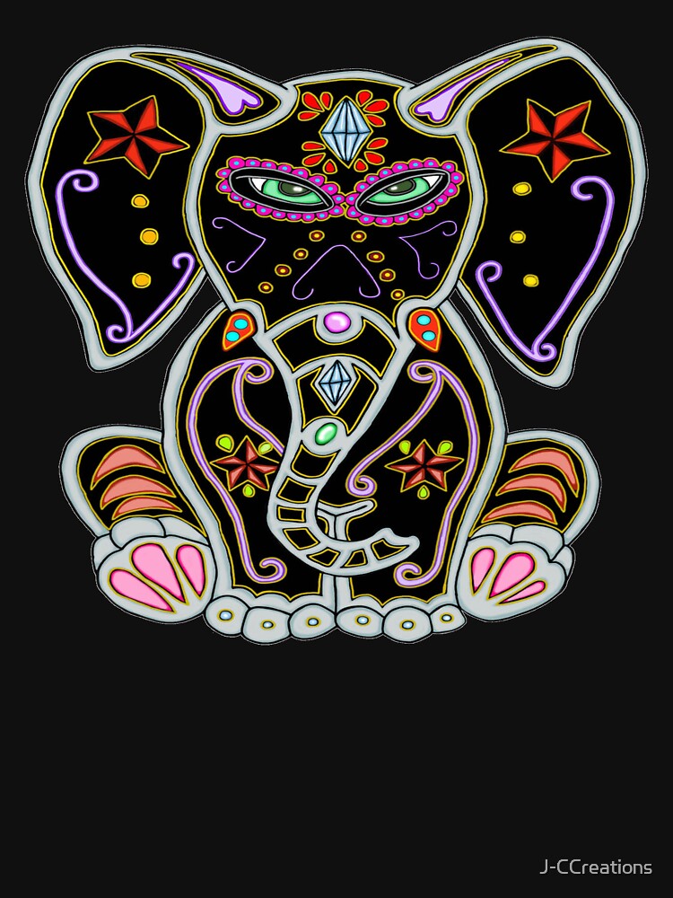 Mystical Elephant Sugar Skull by J-CCreations