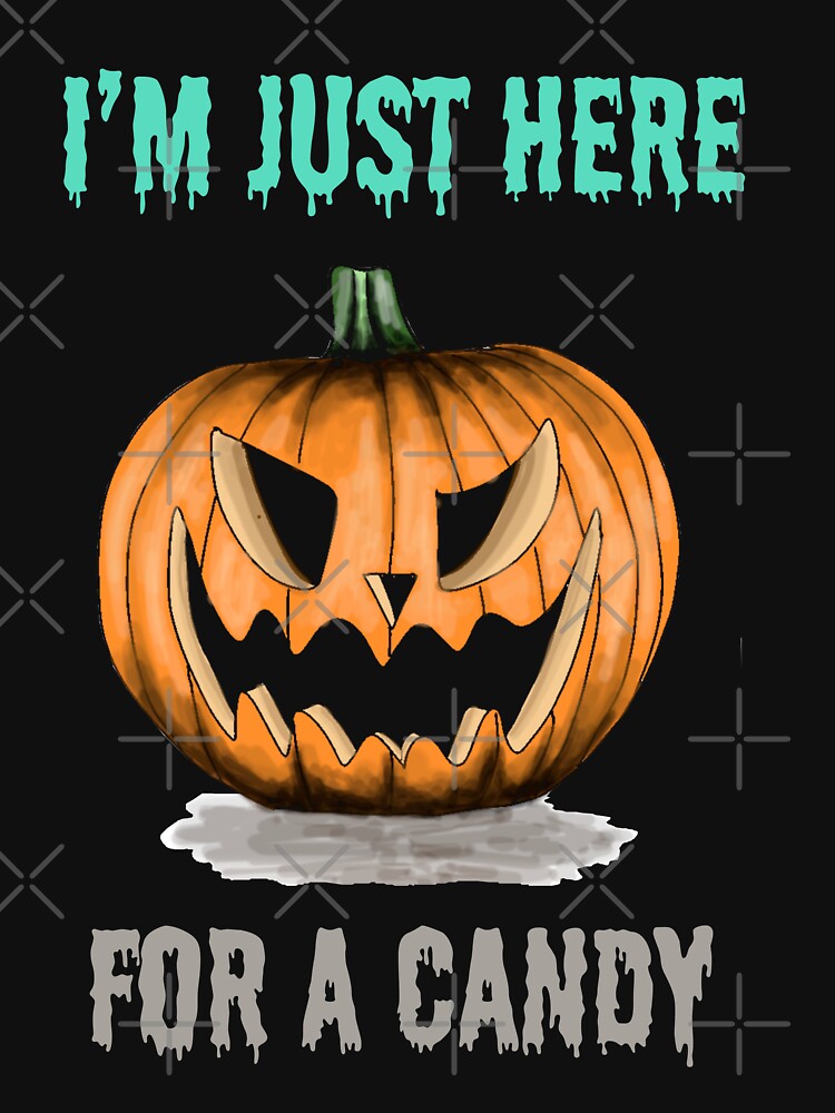 Halloween pumpkin, Im just here for a candy no 3 by mon-artist