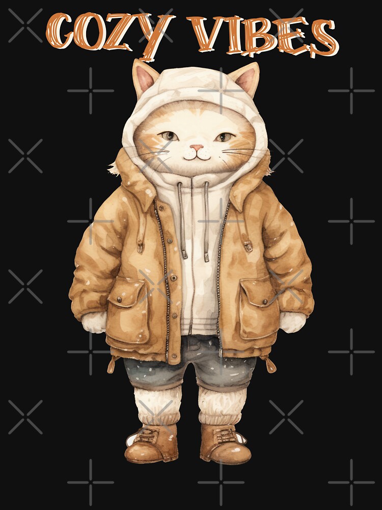 COZY  vibes, sweaterweather, fall,  2023. 2424, autumn, cozy, christmas, halloween,  cold, snow,  season, cat by YellowishStore