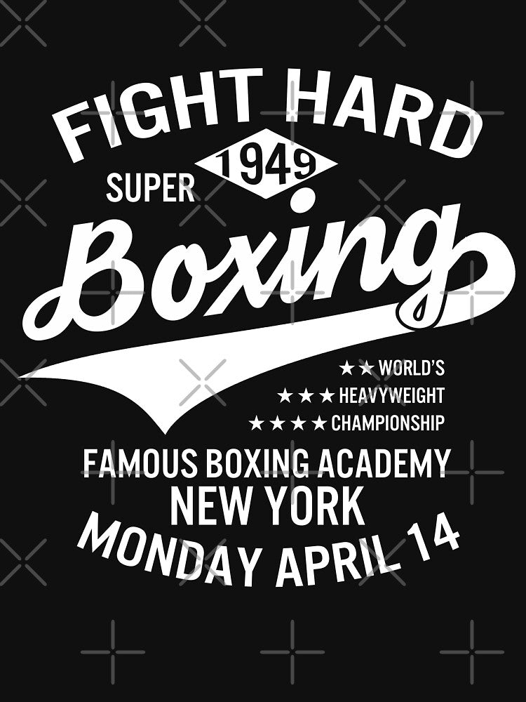Boxing Fight Hard Retro Vintage Distressed Design by JakeRhodes