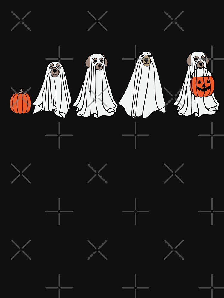 Ghost And Dog Halloween Funny by FirnandArt