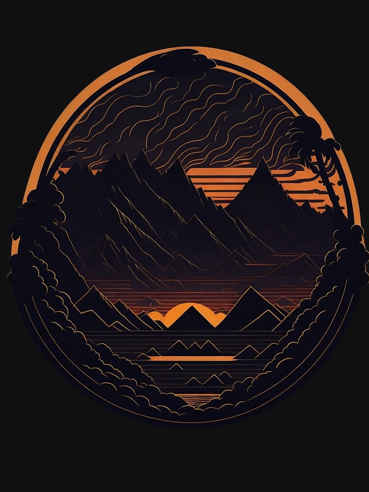 Retro Orange Sunset by hassanjnoub