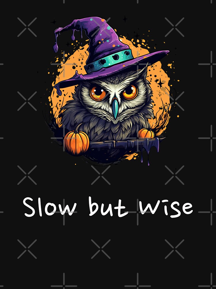Slow but Wise – Cute Halloween Owl Wizard by AM.87