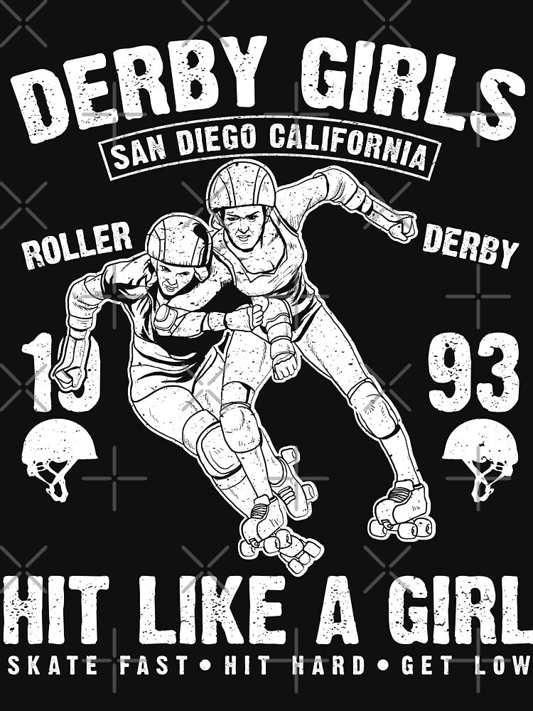 Roller Derby Girls Retro Vintage Distressed Design by JakeRhodes