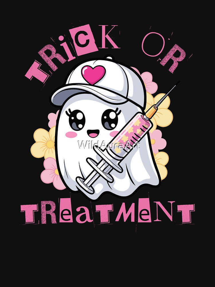 Trick Or Treatment Funny Halloween Matching Costume by WildAuraArt