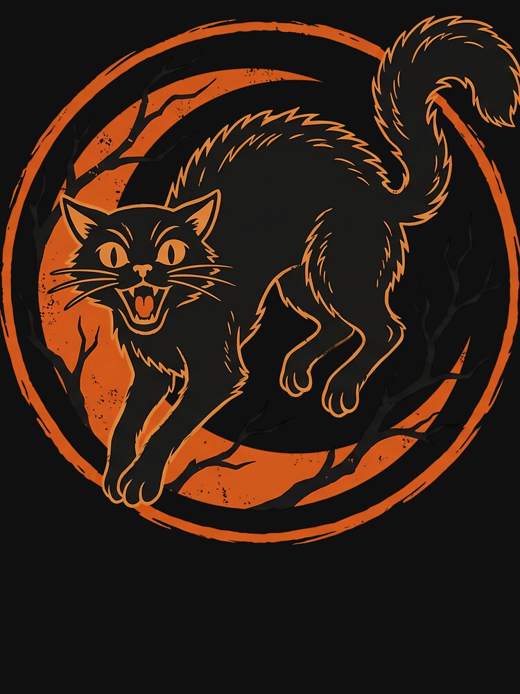 Halloween Black Cat - Moon by Spooky Sugar