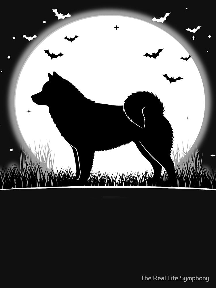Hokkaido Dog – Halloween Moon Silhouette by The Real Life Symphony