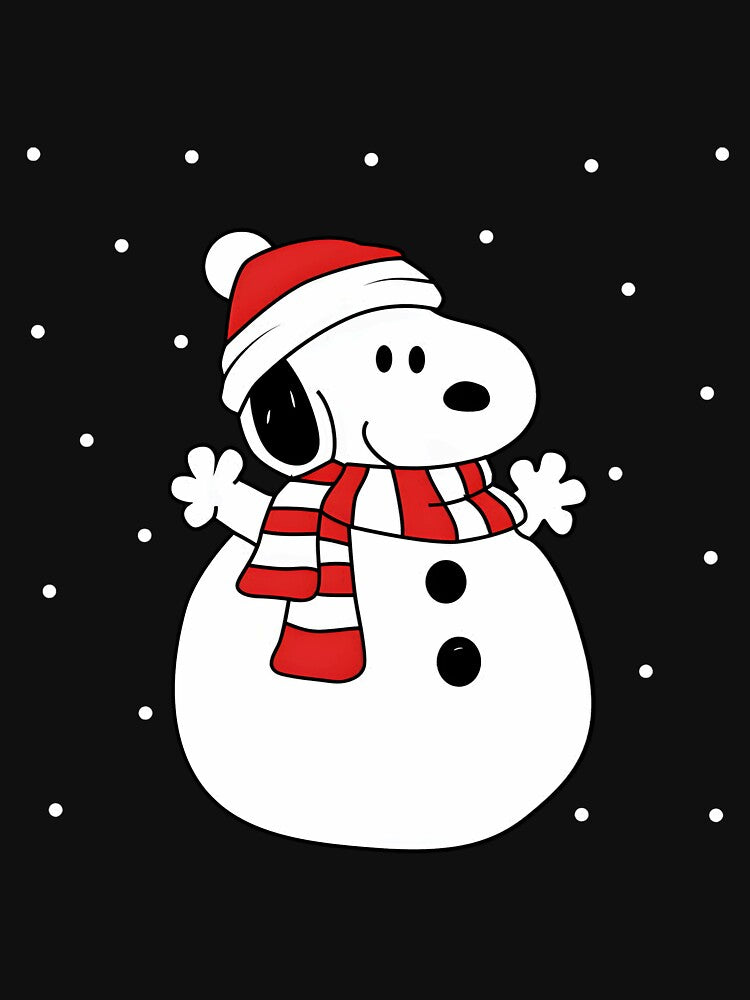 Merry Christmas S n o o p y Snowman by Demodomodo