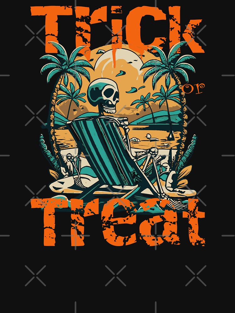 Skeleton sunbathing on the shore by Arrain