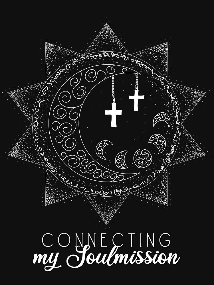 Moon Geometric Moon Phases Soul Mission by AOCreativeProd