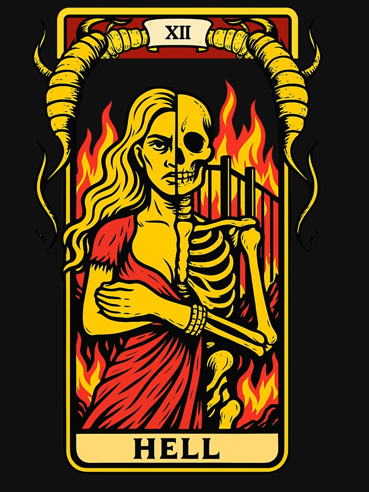 Half goddess, half skeleton—Perfect for goths, mystics, and fire-starters Classic T-Shirt by inkfluenceart