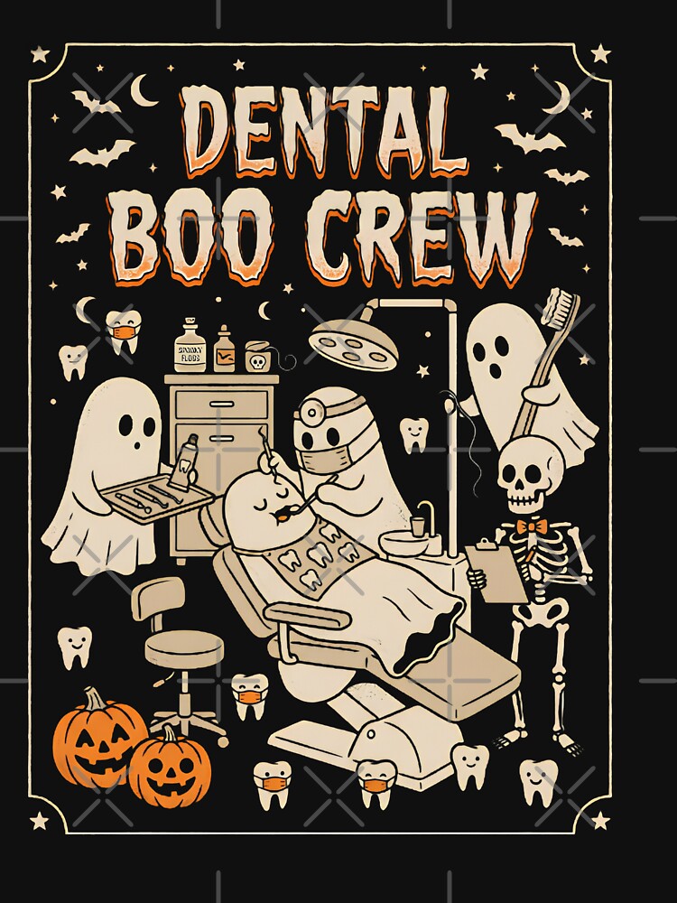 Halloween Dental Boo Crew Dentist Costume Ghost Dental Squad by w66aboo