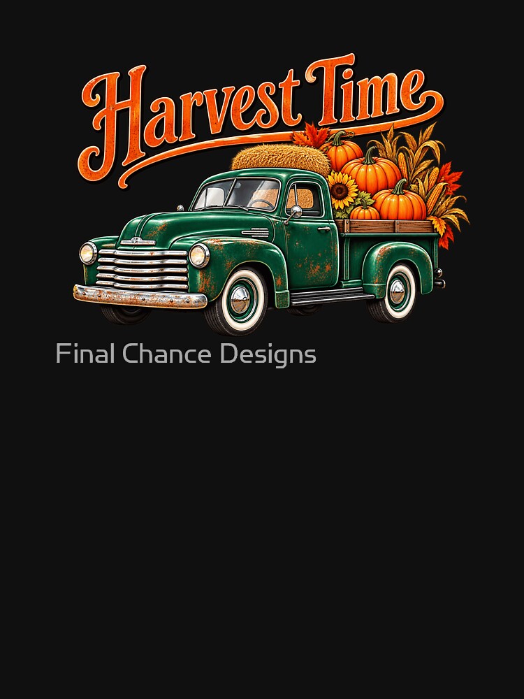 Vintage Pumpkin Truck Harvest Time Fall Autumn,pumpkin harvest season T-shirt by Final Chance Designs⭐️⭐️⭐️⭐️⭐️