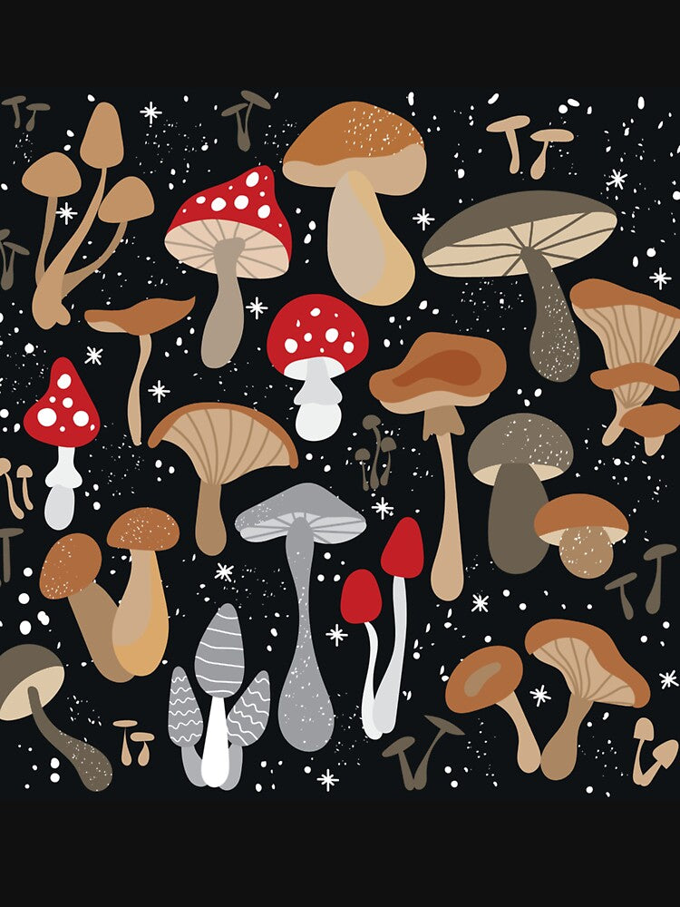 Mushroom On Black by HarrioBend