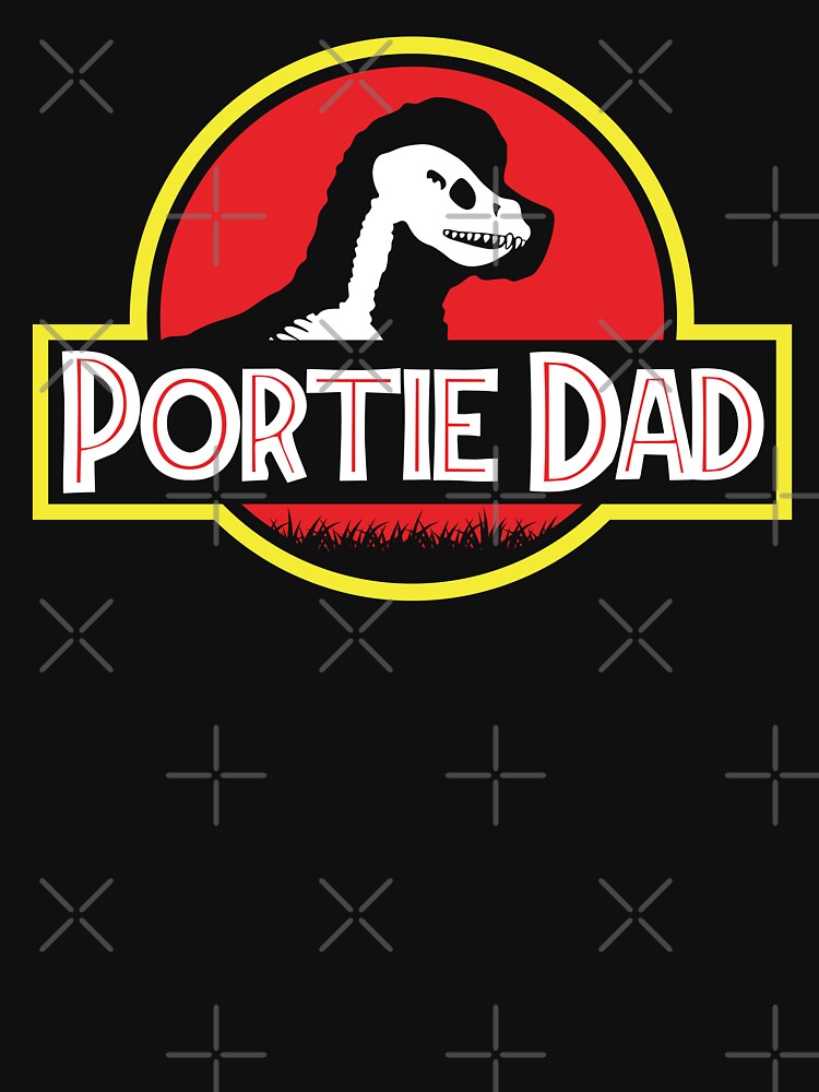 (For Dark Background) Jurassic Portuguese Water Dog Dad by More Cute Dogs