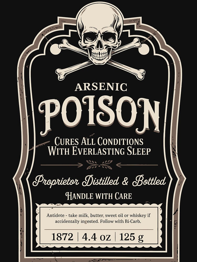 Vintage Victorian Poison Apothecary Arsenic Label by Angry Swan Designs