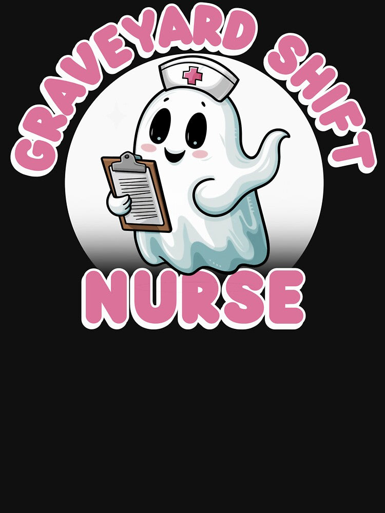 Graveyard Shift Nurse Cute Funny Halloween by NoonMoonApparel