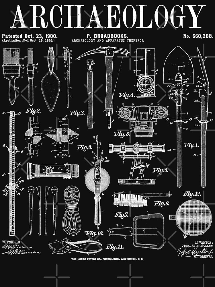 Archaeologist Archaeology Student Field Kit Vintage Patent by GrandeDuc