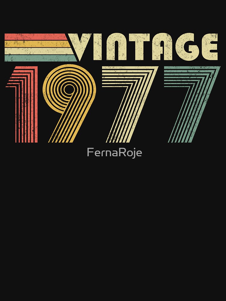 Vintage 1977, 49th Birthday Gift Distressed Design Funny by FernaRoje
