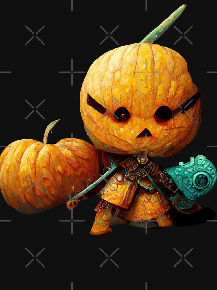 Pumpkin Warrior Holding  horror -pumpkin ghost costume by hassendz