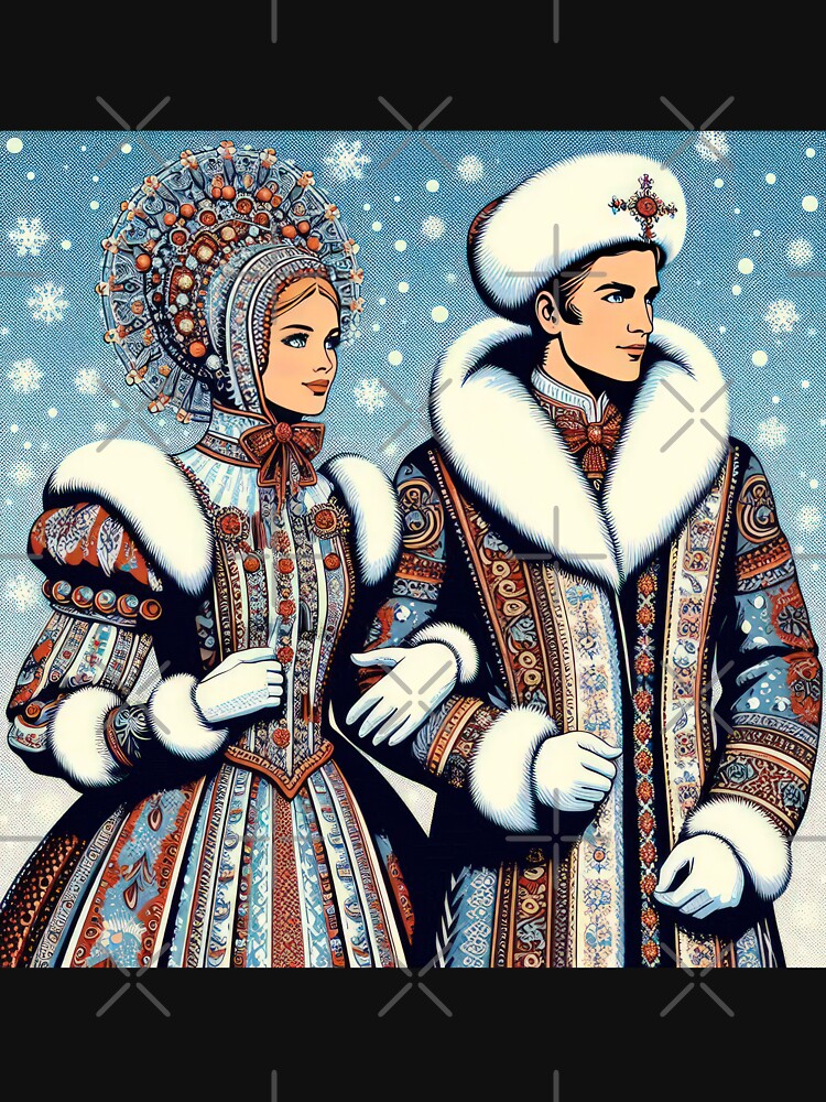 Christmas Vintage Dressed couple in winter suits,Christmas couple,christmas retro,Christmas Vintage by Expressions-Sel