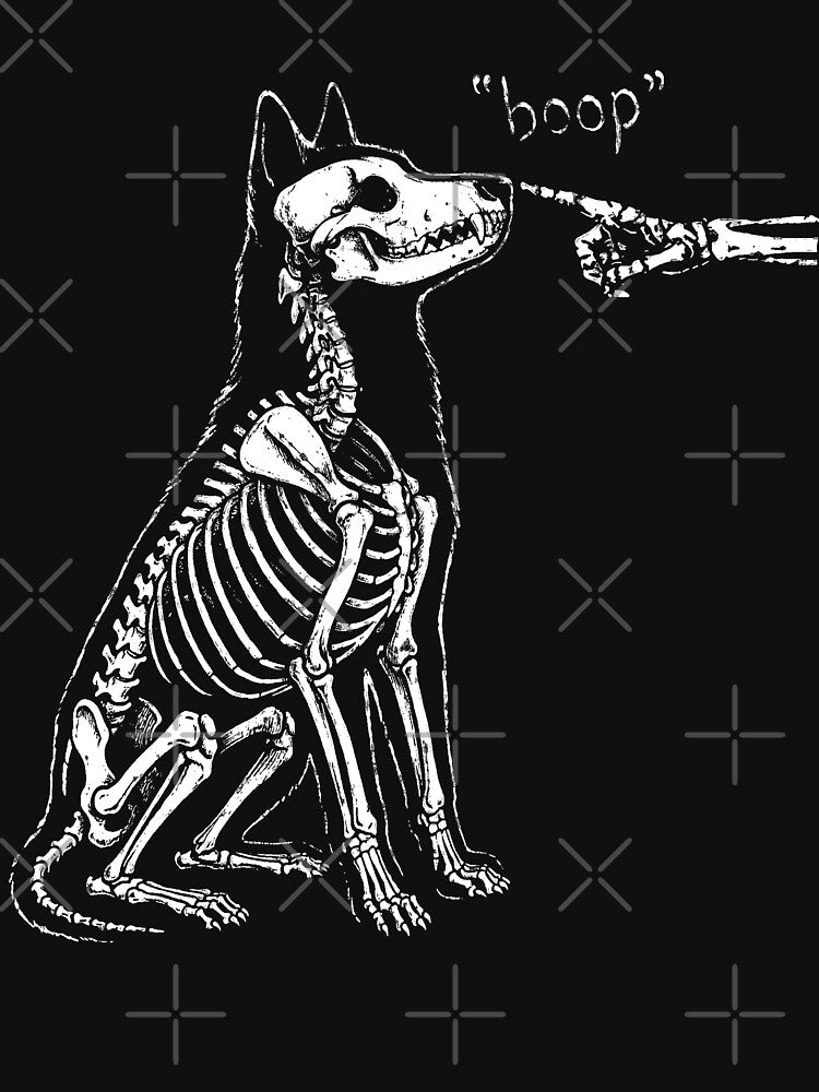 Funny Spooky Dog Skeleton Halloween Boo Vintage Skeleton Dog by ArcaneArtistry