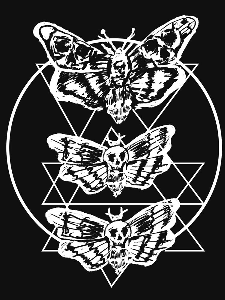 Death Moth Geometric Punk Goth by Mastainich09