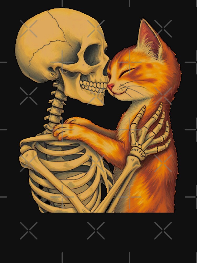 Skeleton Hugging Cat. #2 by EunsooLee