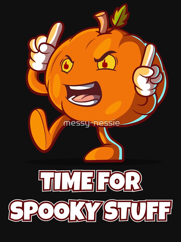 Time for spooky stuff pumpkin - funny Jack-o-lantern by messy-nessie