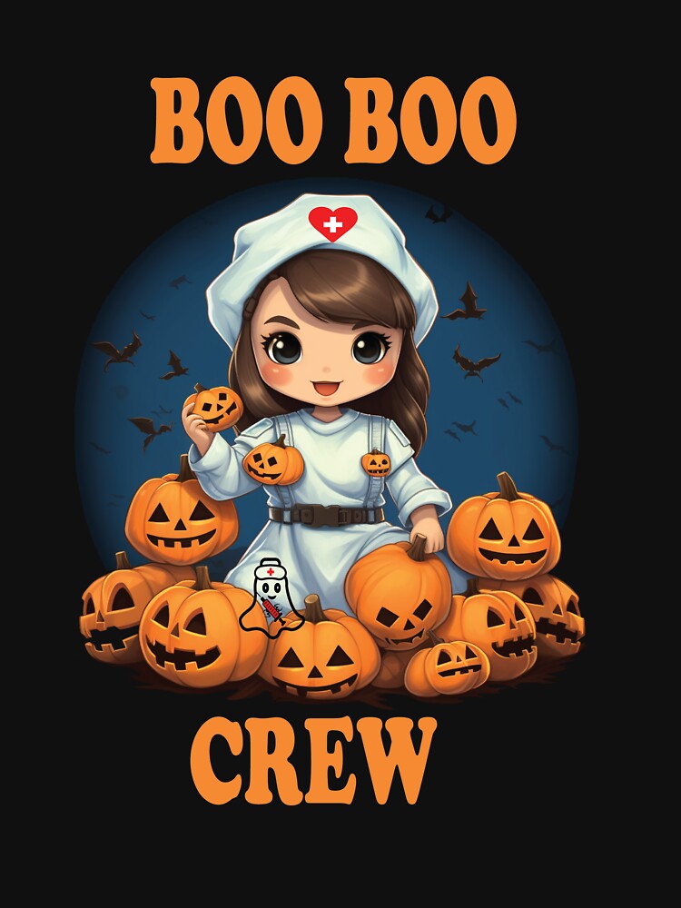Boo Boo Crew nurse design, Nurse Boo Halloween Costume funny design by Lactus