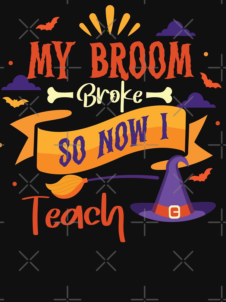 Spooky Teacher Halloween Teach Funny Halloween Teacher T-Shirt by kdllama
