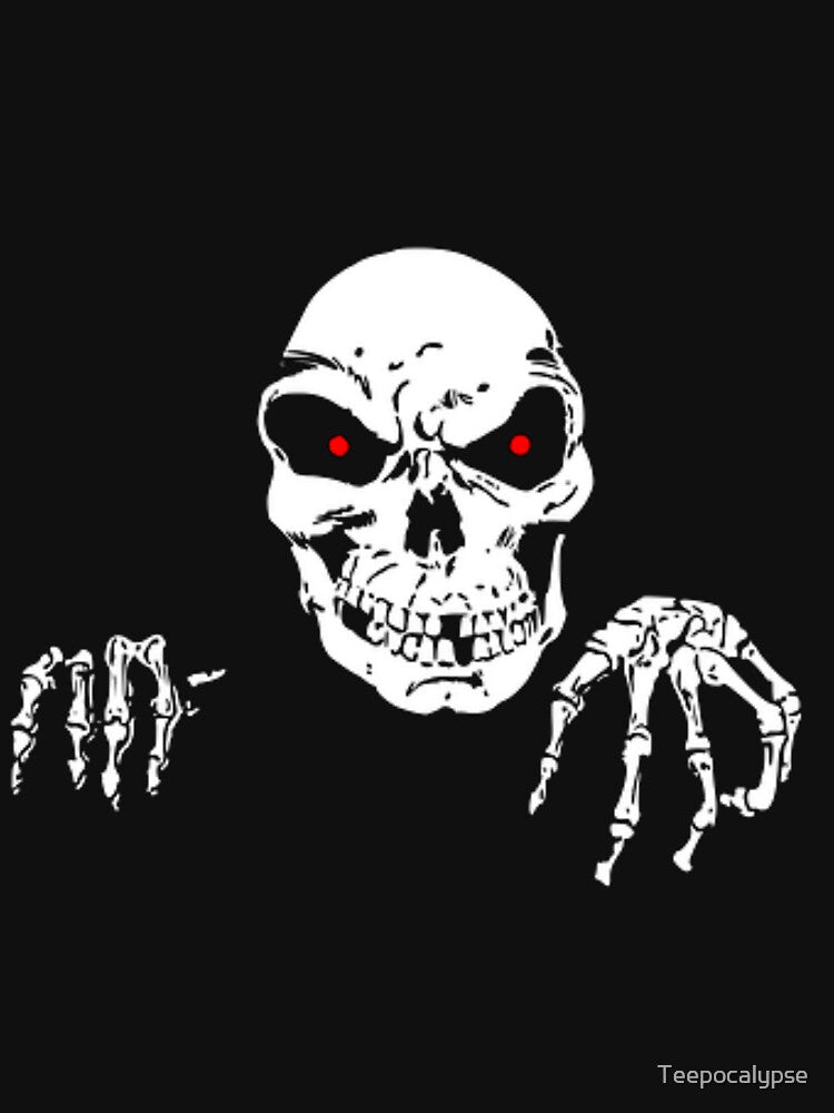 Skeleton Creeping Out - Halloween Design by Teepocalypse