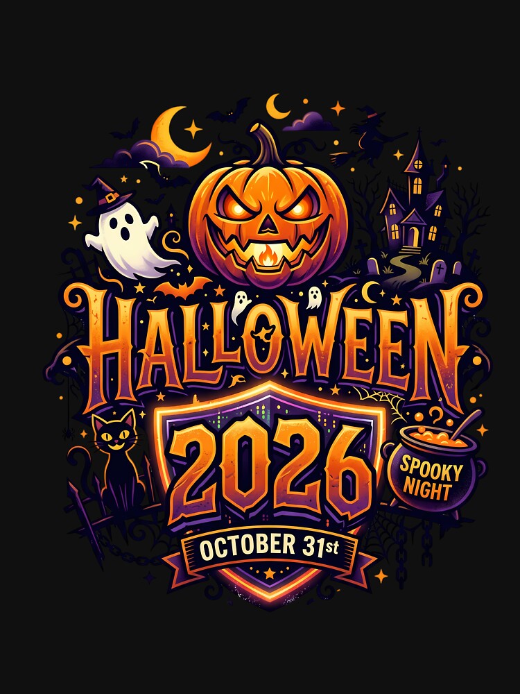 Halloween 2026 Spooky Night October 31st Pumpkin Design by DarkOriginArts