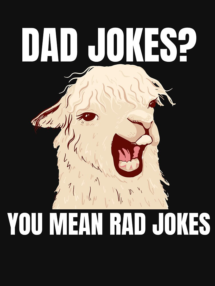 Dad Jokes You Mean Rad Jokes Funny Llama by sleekartist