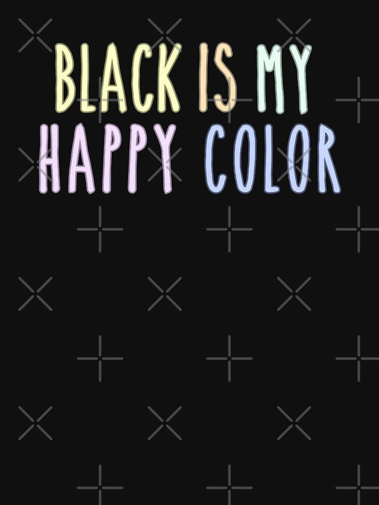 Funny Pastel Goth Gift Aesthetic Black Is My Happy Color by MintedFresh