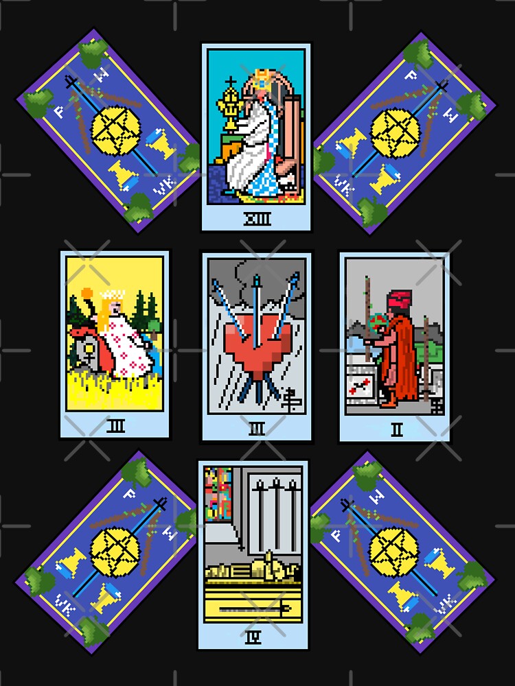 Pixel Waite Tarot - Celtic Cross Spread 21 Design for T-shirts and accessories by Pixel Waite