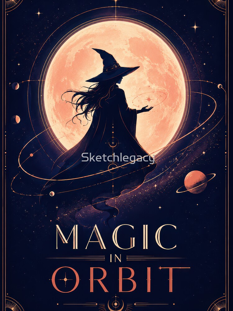 The Orbital Enchantress Beneath the Lunar Halo by Sketchlegacy