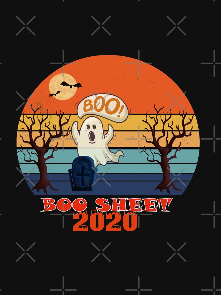 RETRO VINTAGE BOO IS SHEET 2020.Funny Ghost,Halloween Quarantine Tee,Halloween 2020 Gift by infodesigne