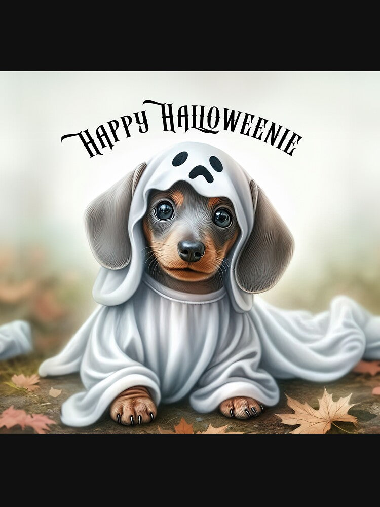 Happy Halloweenie by leilalongdogstudio01